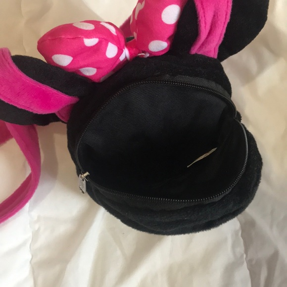Disney Minnie Mouse Plush Face Girls Purse - Picture 3 of 5